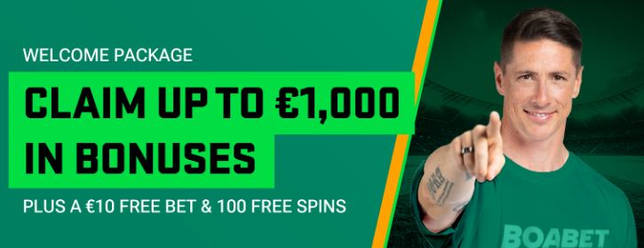 Igényeld az üdvözlő csomagot és szerezz akár 1000 font bónuszt